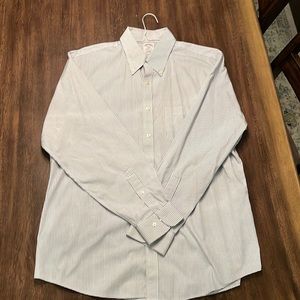 Brooks Brothers size large (16 1/2 -4/5) blue/white button-down shirt.